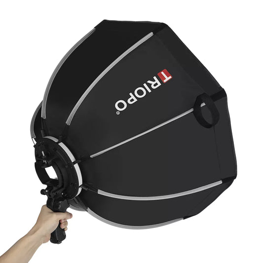 Triopo Octagon Softbox 55–120cm with Grid Portable Speedlite for Canon Godox