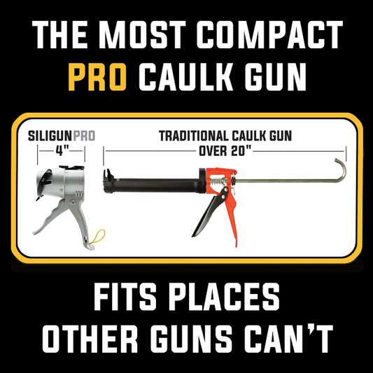 SILIGUN™ PRO Compact 24:1 Caulking Gun - Scraper Kit