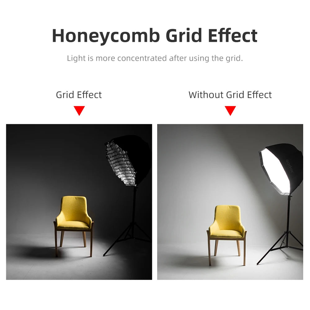 Triopo Octagon Softbox 55–120cm with Grid Portable Speedlite for Canon Godox