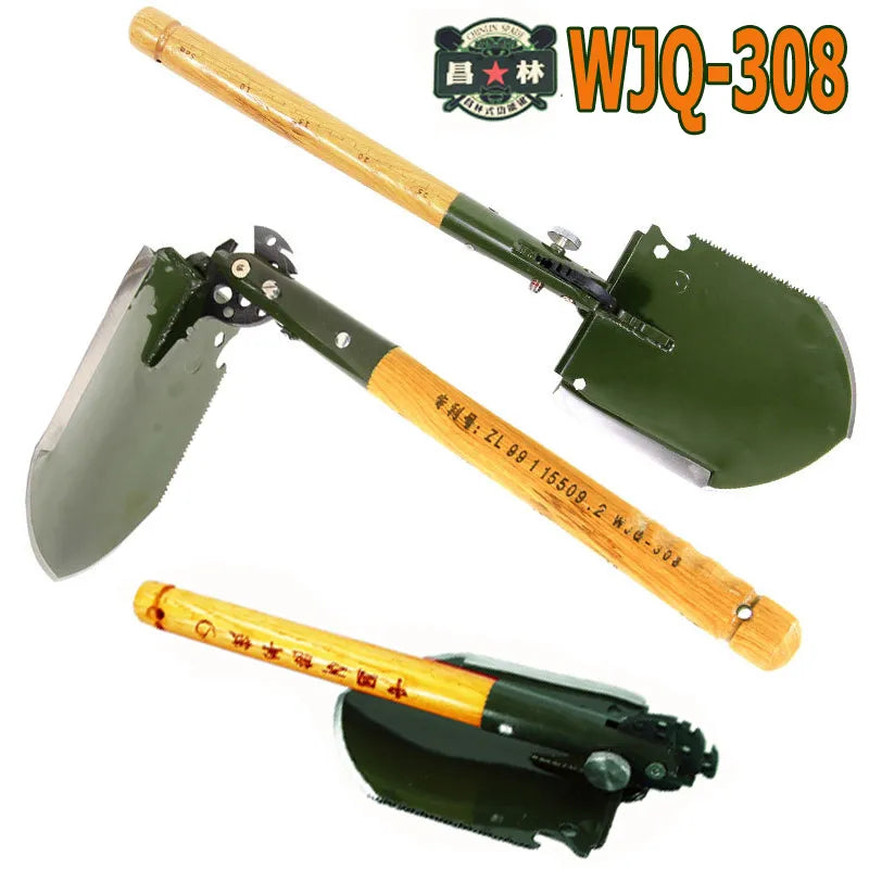 WJQ-308 Folding Military Shovel Multi-Tool Camping Survival Spade Axe