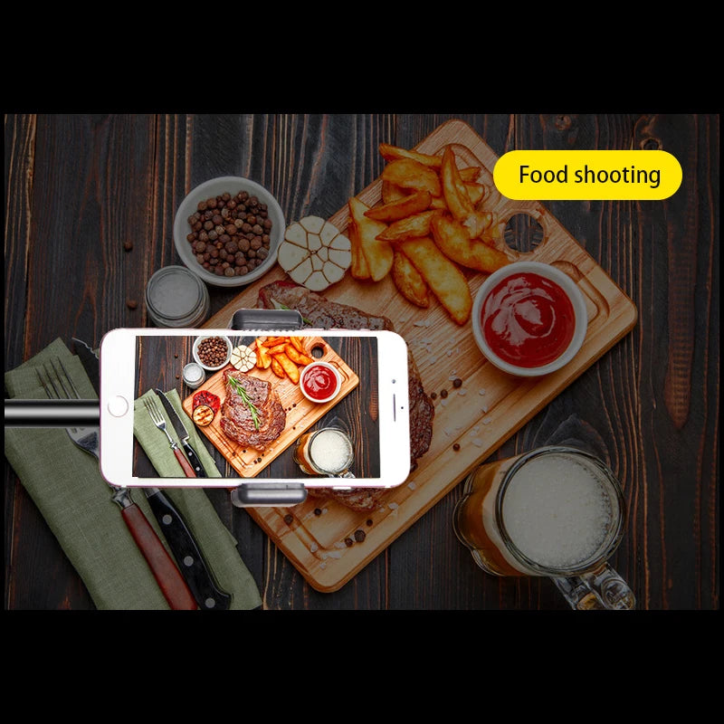 Adjustable Phone Tripod with Boom Arm Ring Light Bluetooth for Video Shoot