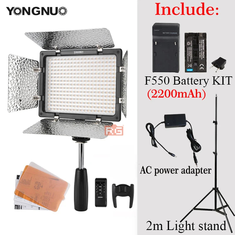 Yongnuo YN300 III LED Video Light 3200K–5600K Adjustable with Kit