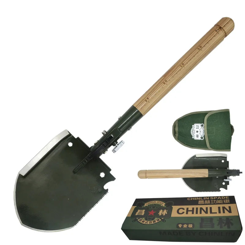 WJQ-308 Folding Military Shovel Multi-Tool Camping Survival Spade Axe