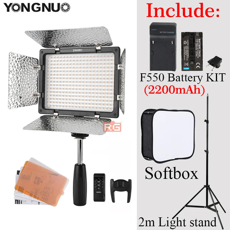 Yongnuo YN300 III LED Video Light 3200K–5600K Adjustable with Kit