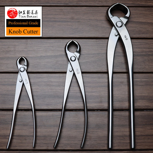 TianBonsai Professional Knob Cutter Concave Edge 4Cr13MoV Alloy Steel