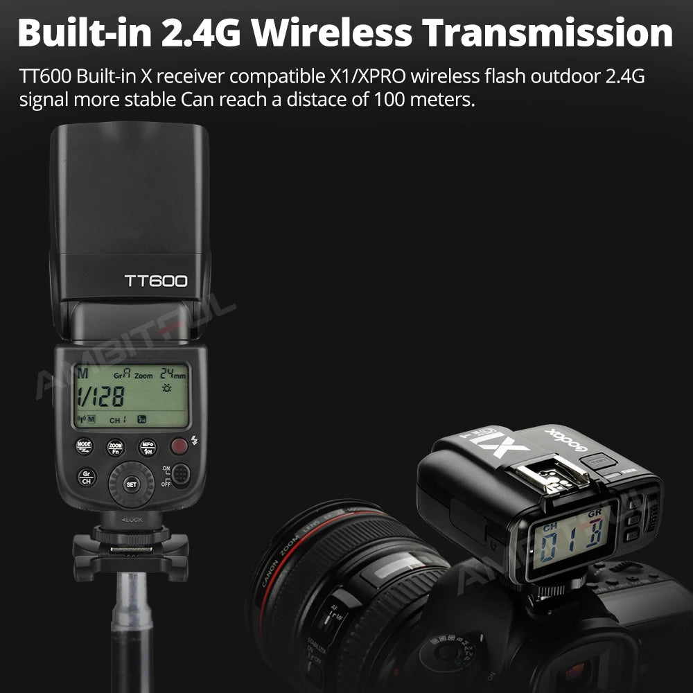 Godox TT600 / TT600-S GN60 2.4G Wireless Speedlite for Canon Nikon Sony