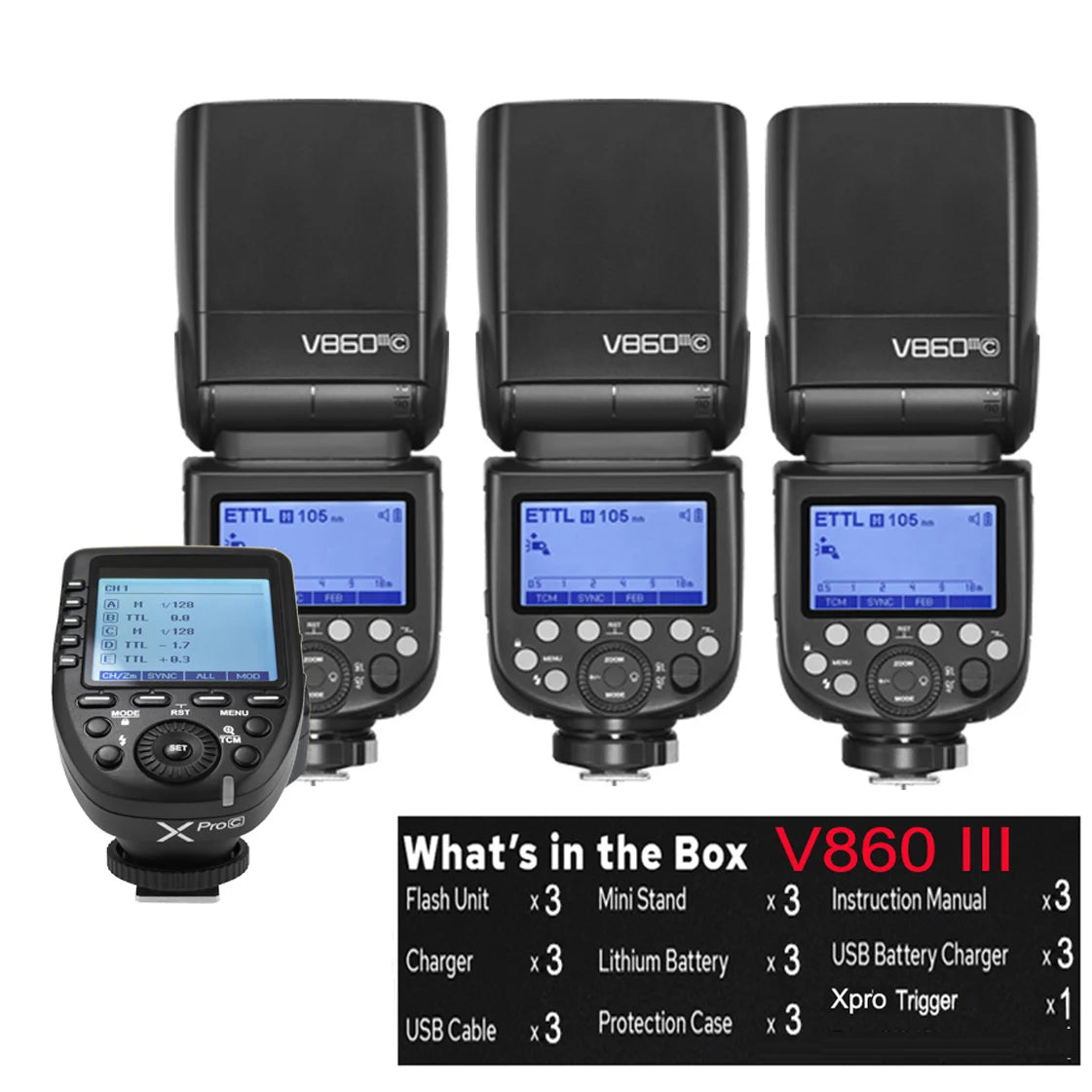 Godox V860III Li-Ion TTL HSS 2.4G Speedlite for Canon Nikon Sony Fuji