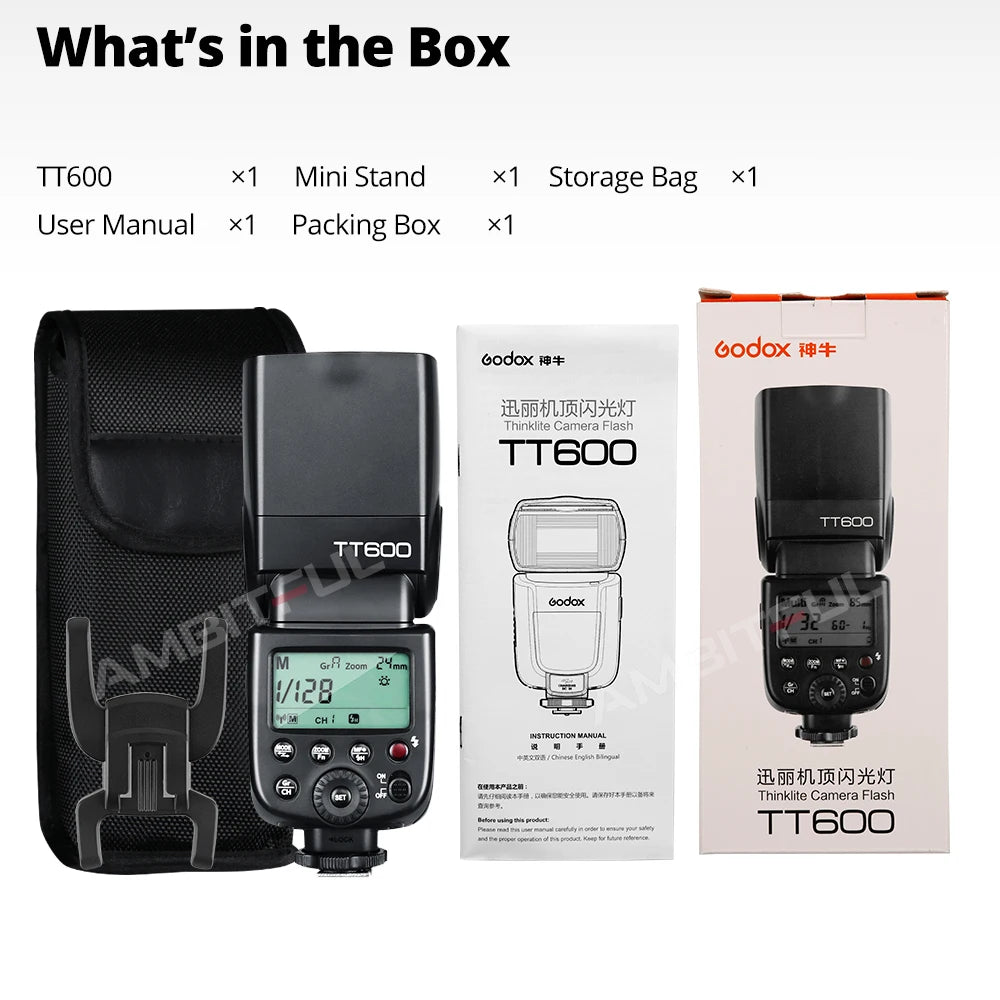 Godox TT600 / TT600-S GN60 2.4G Wireless Speedlite for Canon Nikon Sony