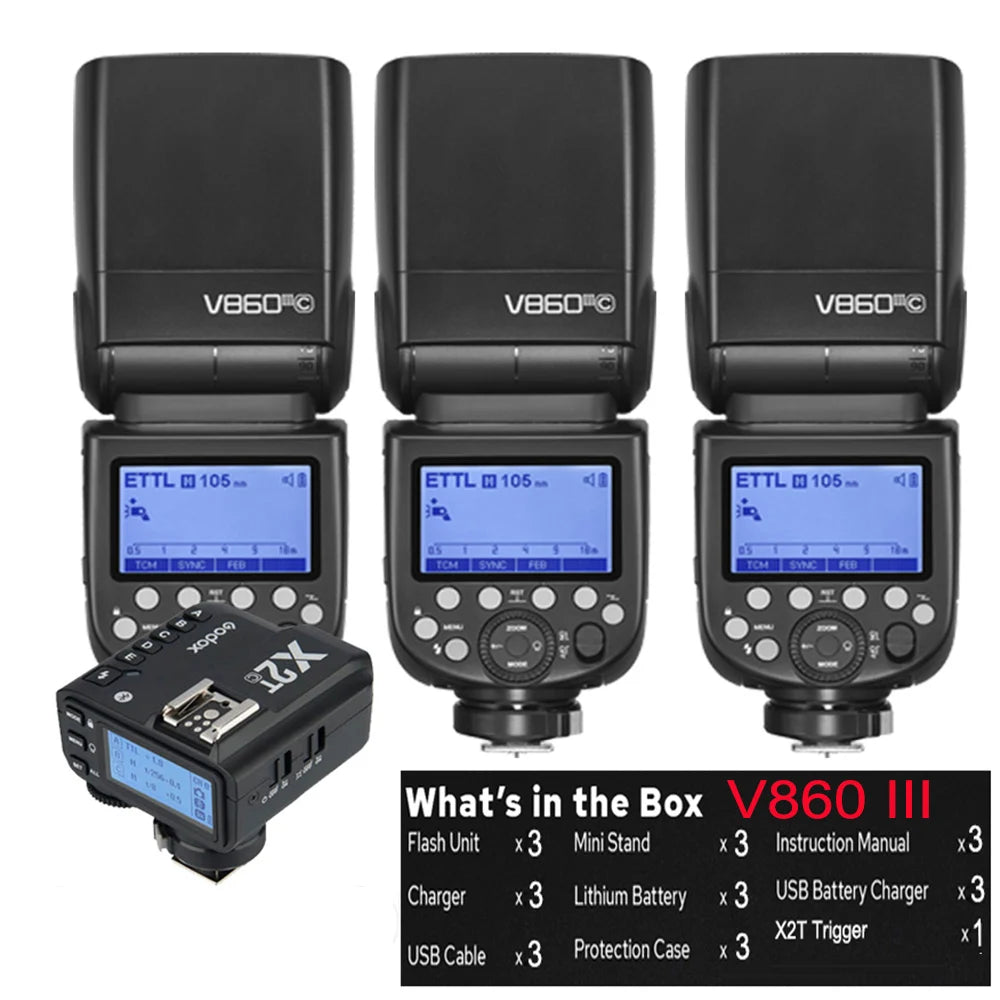 Godox V860III Li-Ion TTL HSS 2.4G Speedlite for Canon Nikon Sony Fuji