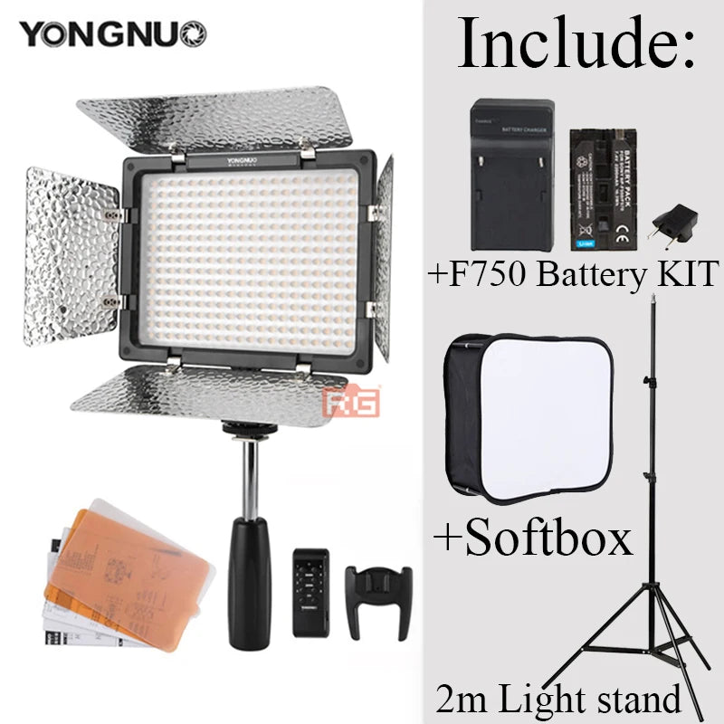 Yongnuo YN300 III LED Video Light 3200K–5600K Adjustable with Kit