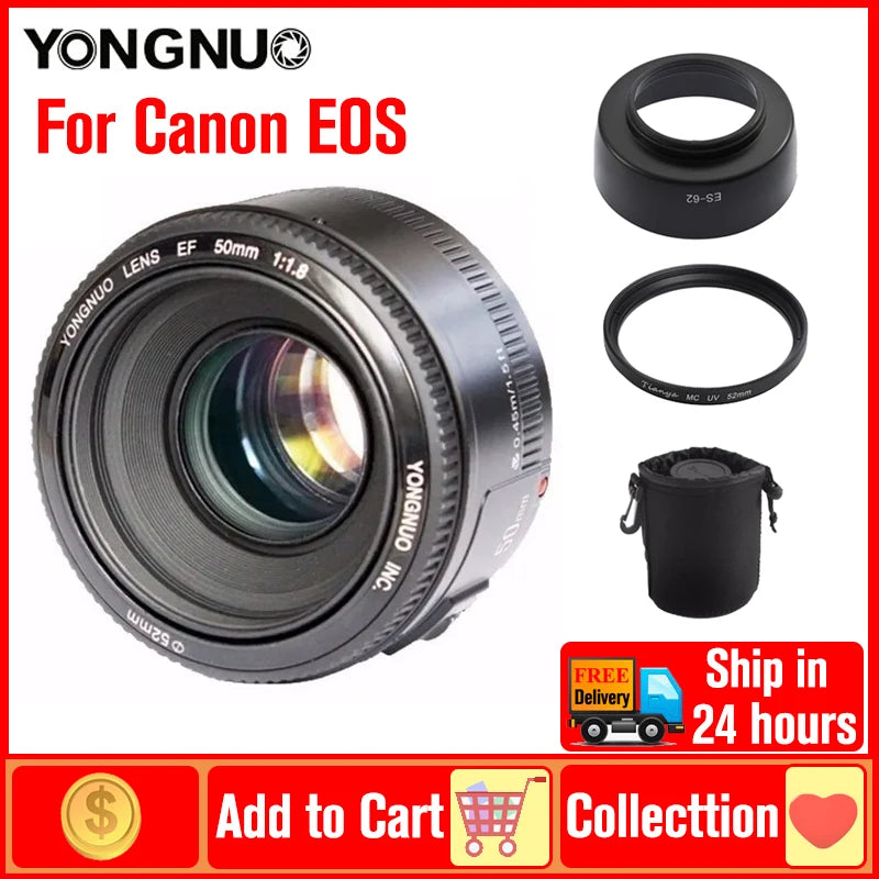 YONGNUO YN 50mm f/1.8 AF Lens for Canon EOS DSLR