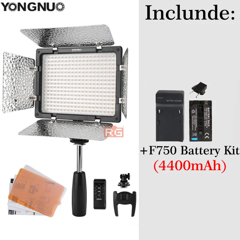 Yongnuo YN300 III LED Video Light 3200K–5600K Adjustable with Kit