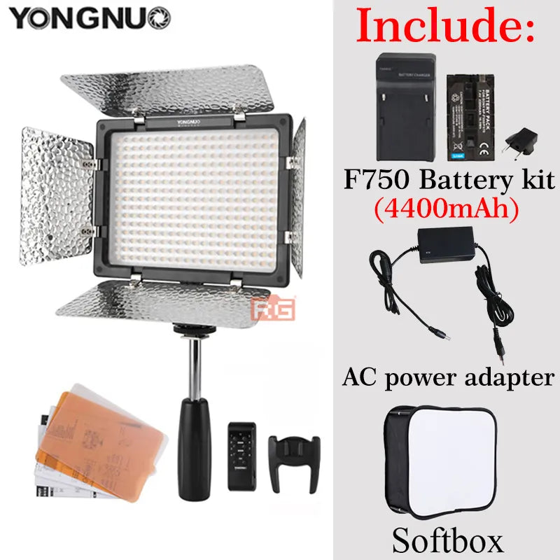 Yongnuo YN300 III LED Video Light 3200K–5600K Adjustable with Kit