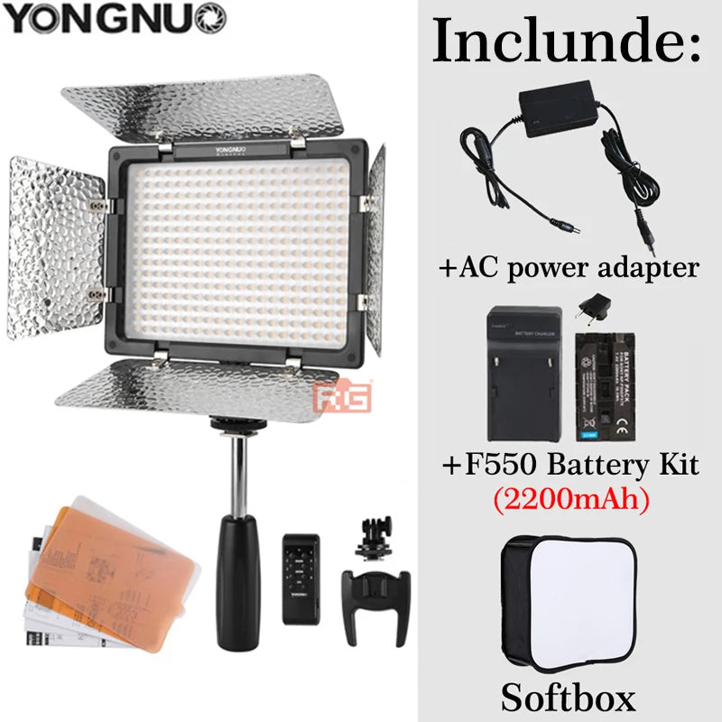 Yongnuo YN300 III LED Video Light 3200K–5600K Adjustable with Kit