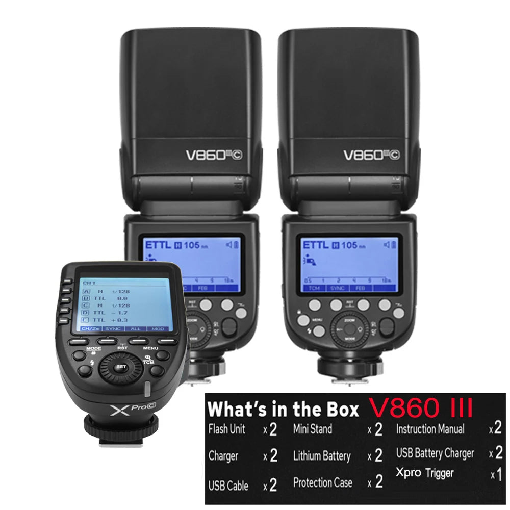 Godox V860III Li-Ion TTL HSS 2.4G Speedlite for Canon Nikon Sony Fuji