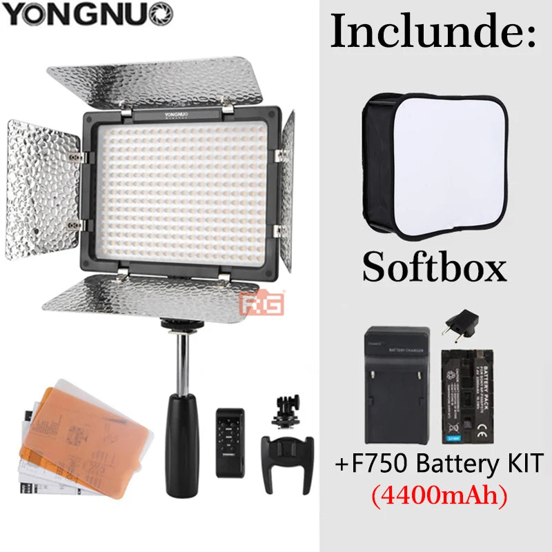 Yongnuo YN300 III LED Video Light 3200K–5600K Adjustable with Kit