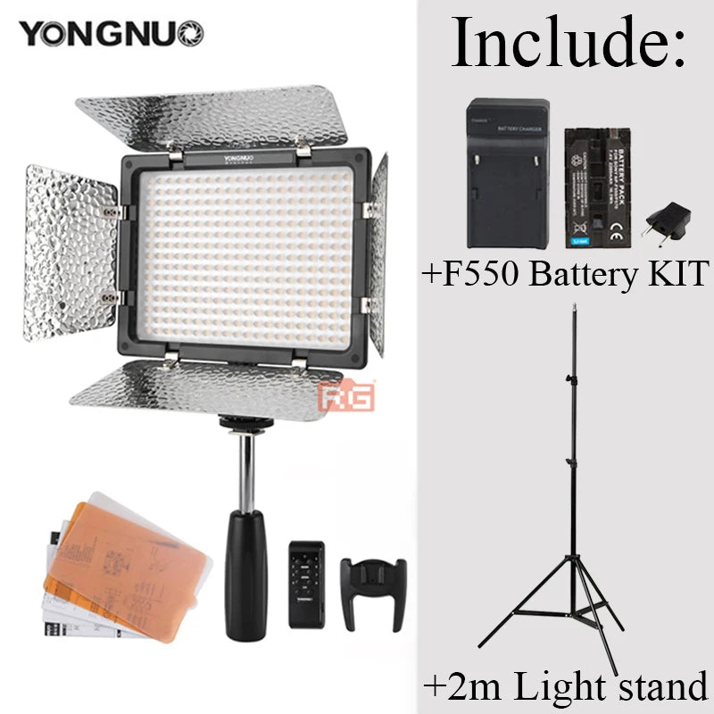 Yongnuo YN300 III LED Video Light 3200K–5600K Adjustable with Kit
