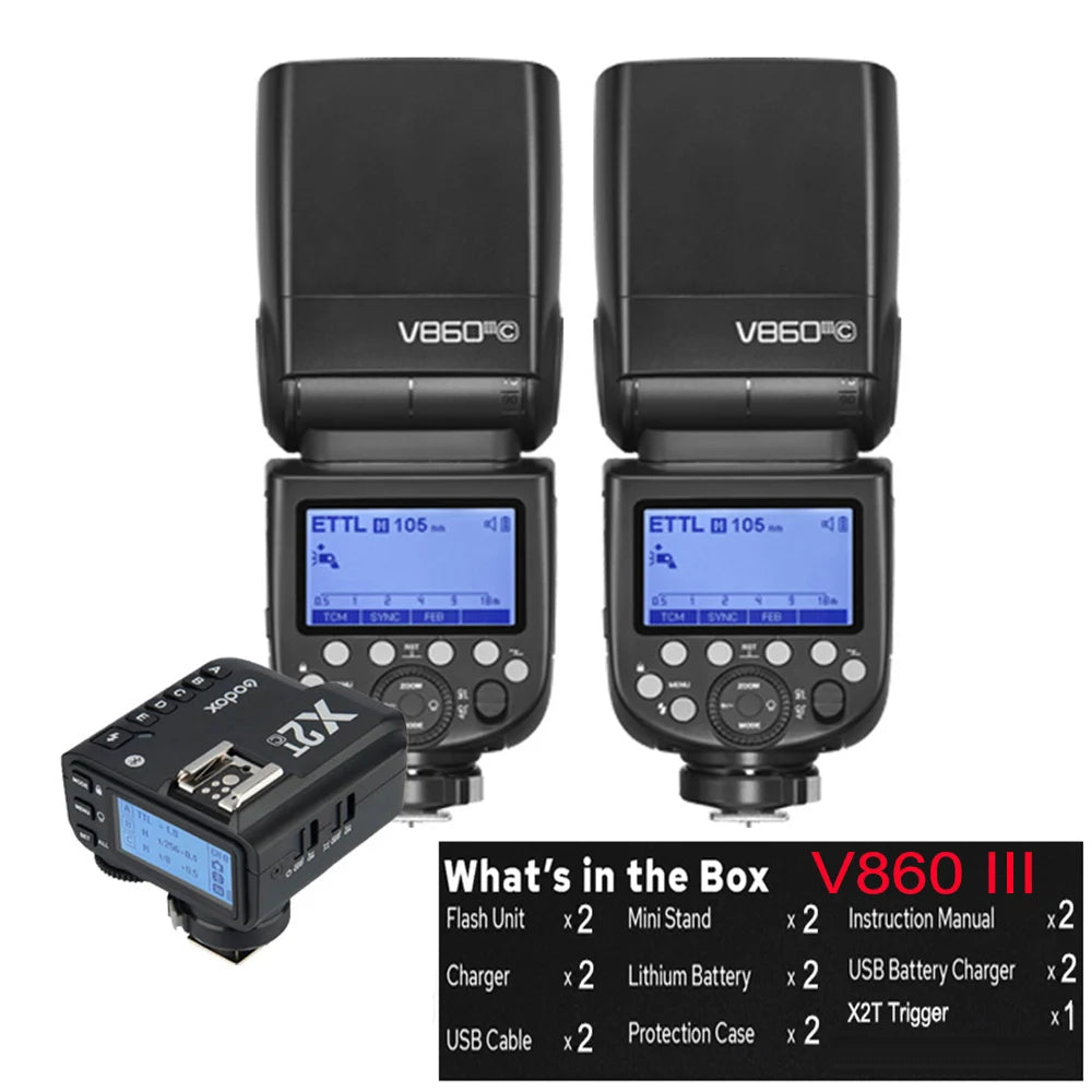 Godox V860III Li-Ion TTL HSS 2.4G Speedlite for Canon Nikon Sony Fuji