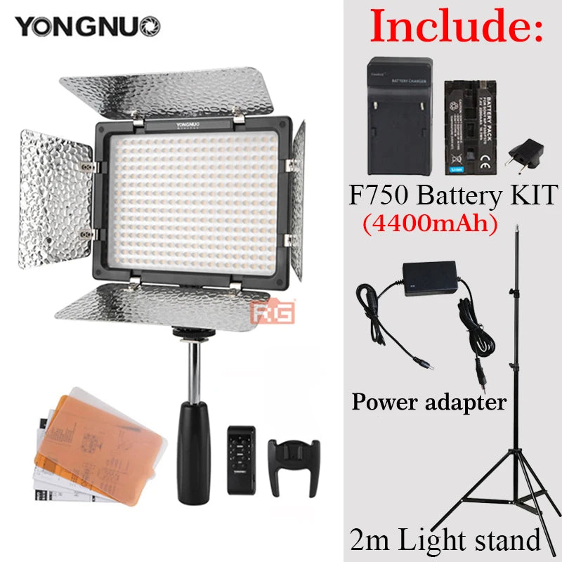 Yongnuo YN300 III LED Video Light 3200K–5600K Adjustable with Kit