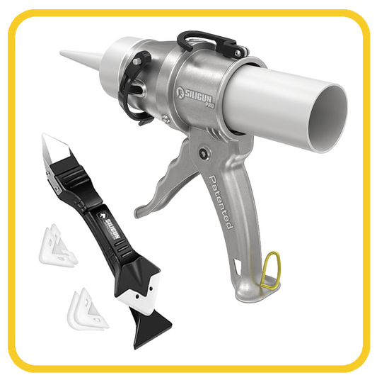 SILIGUN™ PRO Compact 24:1 Caulking Gun - Scraper Kit